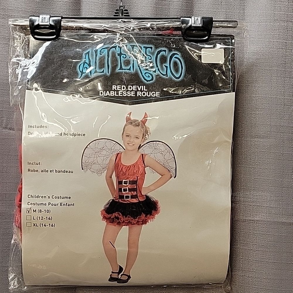 ‎Alterego child's Red Devil Halloween Costume (sz M 8-10)